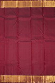 Burgundy Maroon Monotone Bridal Kanjivaram Pure Zari Silk Saree 10074737