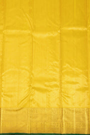 Vibrant Yellow Kanjivaram Pure Zari Handloom Tissue Silk Saree with Kodimalar & Elephant Motifs 10074756