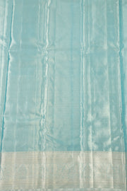 Blue Monotone Kanjivaram Pure Silk with Sliver Zari Saree 10074795