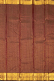 UP Maroon Kanjivaram Silk Saree with Checks Design 10075629