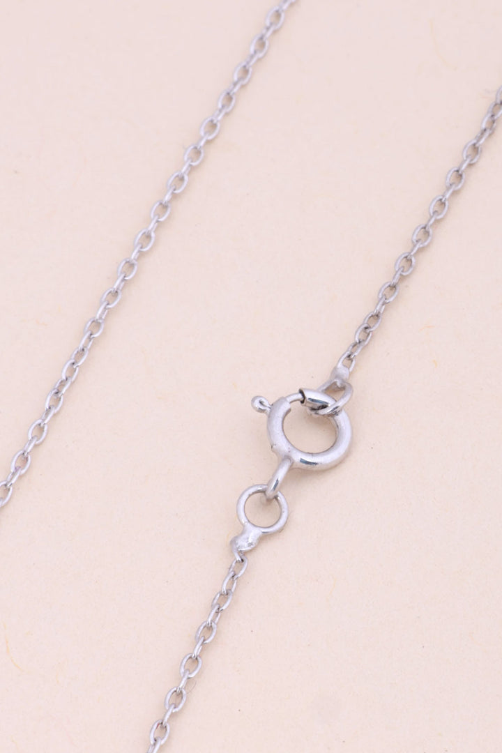 Green Amethyst Silver Necklace Pendant Chain 10067160 - Avishya