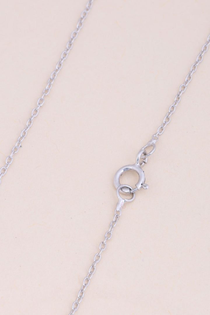 Tanzanite & White Topaz Silver Necklace Pendant Chain 10067157 - Avishya