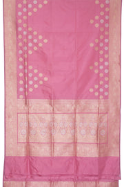 Tulip Pink Handloom Banarasi Kadhwa Katan Silk Saree 10063211