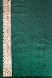 Green Handloom Banarasi Katan Silk Saree 10068910 - Avishya