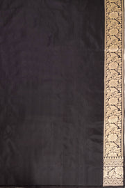 Black Handloom Banarasi Katan Silk Saree 10068911 - Avishya