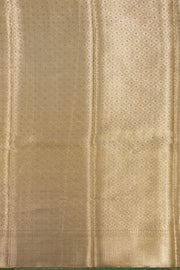 Green Banarasi Tissue Organza Saree With Sequin Border