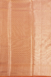 Orange Banarasi Tissue Organza Saree With Sequin Border