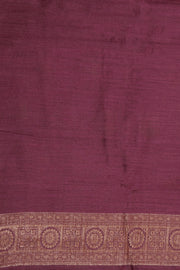 Brown Handloom Banarasi Muga Silk Saree 10074274