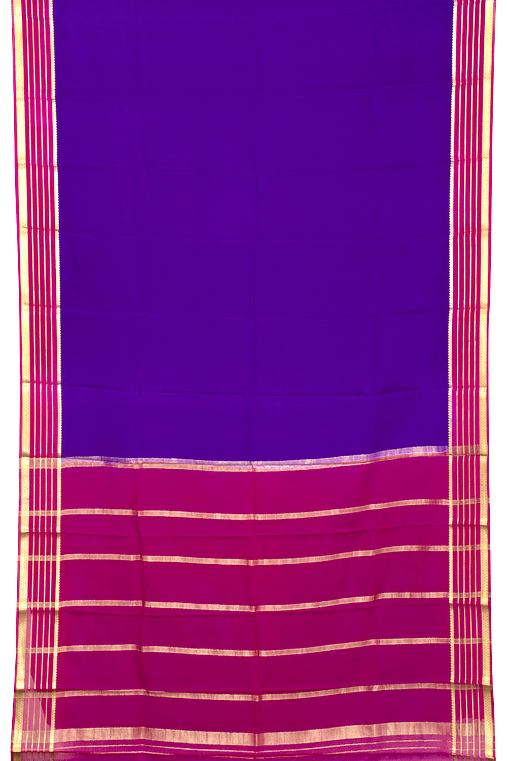 Indigo Violet Mysore Crepe Silk Saree 10062304