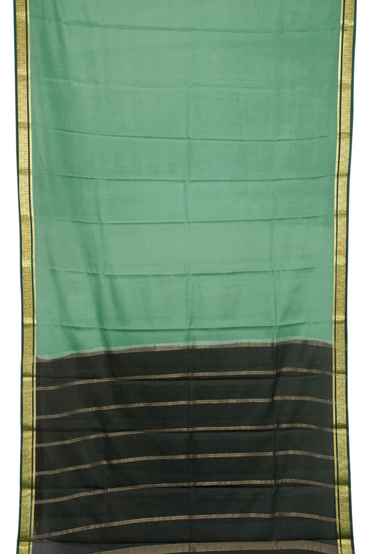 Sage Green Mysore Crepe Silk Saree 10062308