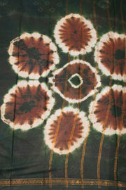 Brown Handcrafted Sungudi Cotton Saree 10074931