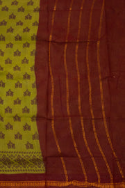 Green Handcrafted Sungudi Cotton Saree 10074937