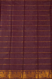 Brown Handcrafted Sungudi Cotton Saree 10077095