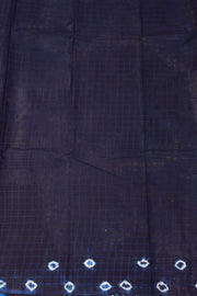 Dark Blue Handcrafted Sungudi Cotton Saree 10077101