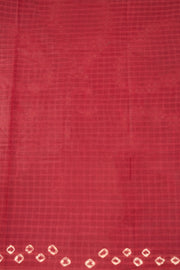 Red Handcrafted Sungudi Cotton Saree 10077103