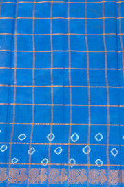 Brown Handcrafted Sungudi Cotton Saree 10077104