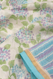 Blue Chanderi Silk Cotton 2 pc Salwar Suit Material