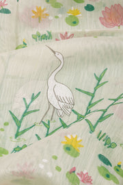 Green Chanderi Silk Cotton 2 pc Salwar Suit Material 