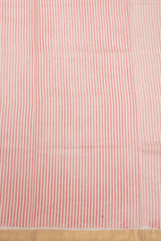 Cream Handloom Printed Chanderi Silk Cotton Saree