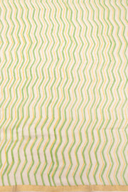 Green Handloom Chanderi Silk Cotton Saree