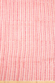 Pink Handloom Printed Chanderi Silk Cotton Saree