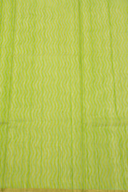 Green Chanderi Printed Silk Cotton Saree 10075371
