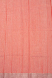 Peach Chanderi Jaal Design Silk Saree 10075385