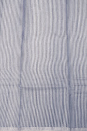 Grey Chanderi Printed Silk Cotton Saree 10075929