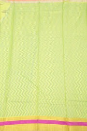 Green Chanderi Printed Silk Cotton Saree 10075930