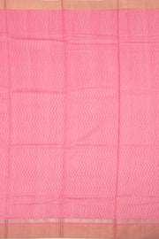 Pink Chanderi Printed Silk Cotton Saree 10075933