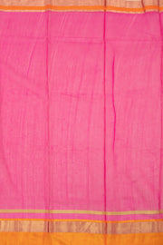 Pink Chanderi Printed Silk Cotton Saree 10075934