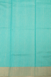 Blue Chanderi Printed Silk Cotton Saree 10075937