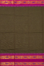 Black Handloom Chettinad Cotton Saree 10072629