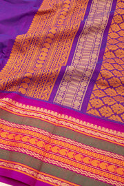 Purple Handloom Chettinad Cotton Saree 10075067