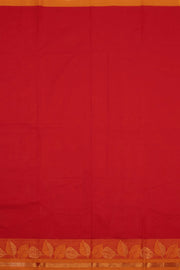 Red Handloom Chettinad Cotton Saree 10075074