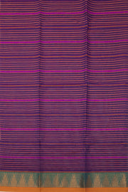 Purple Handloom Chettinad Cotton Saree 10075078