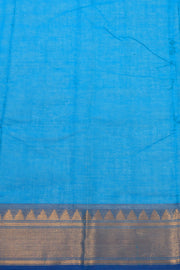 Blue Handloom Chettinad Cotton Saree 10075095