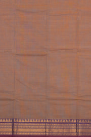 Brown Handloom Chettinad Cotton Saree Without Blouse 10075096