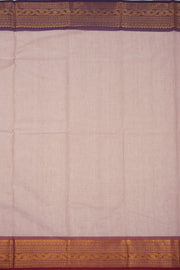 Beige Handloom Chettinad Cotton Saree 10075112