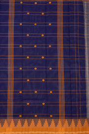 Blue Handloom Chettinad Cotton Saree 10075130