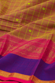 Orange Handloom Chettinad Cotton Saree Without Blouse 10075138