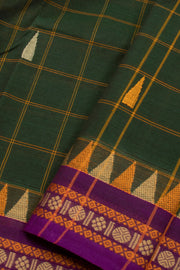 Green Handloom Chettinad Cotton Saree Without Blouse 10075140