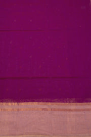 Purple Handloom Chettinad Cotton Saree Without Blouse 10075156