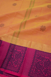 Orange Handloom Chettinad Cotton Saree Without Blouse 10075165