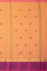 Orange Handloom Chettinad Cotton Saree Without Blouse 10075165