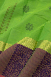 Green Handloom Chettinad Cotton Saree Without Blouse 10075166