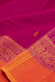 Pink Handloom Chettinad Cotton Saree Without Blouse 10075169