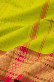 Green Handloom Chettinad Cotton Saree Without Blouse 10075172