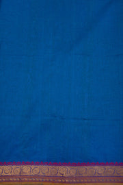 Blue Handloom Chettinad Cotton Saree Without Blouse 10075175
