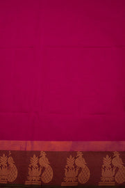 Pink Handloom Chettinad Cotton Saree Without Blouse 10075180